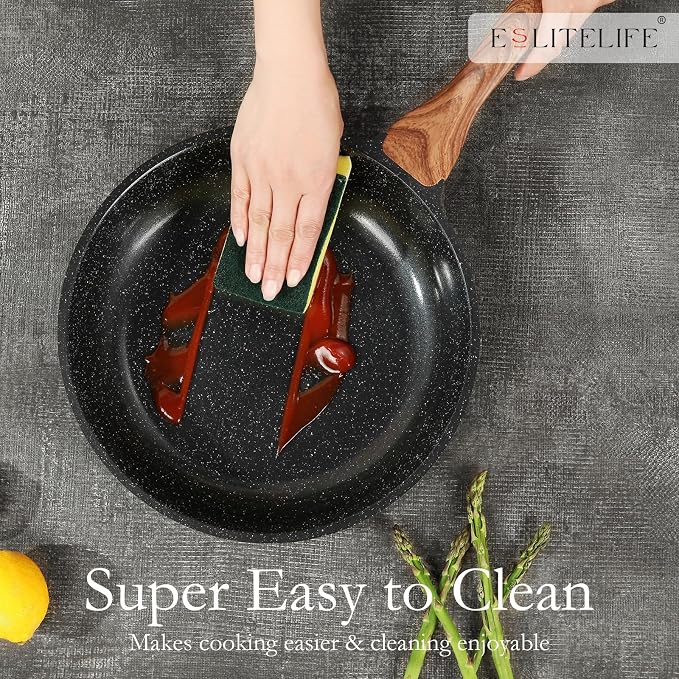 ESLITE LIFE Nonstick Cookware Sets, Compatible - Image 6