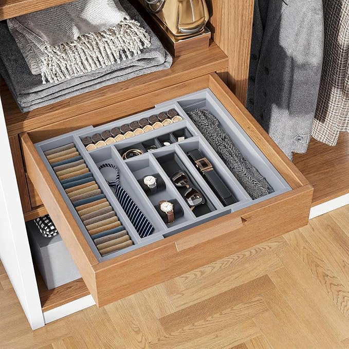 Pipishell Bamboo Expandable Drawer Organizer - Image 7