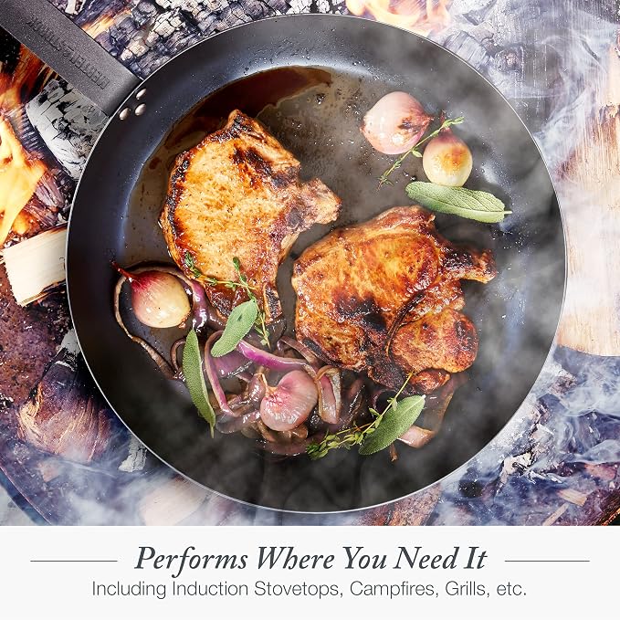 Merten & Storck Pre-Seasoned Carbon Steel 8” Frying Pan Skillet, Use on - Image 7