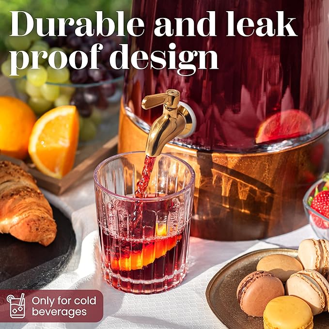 FOODLE Large Glass Drink Dispenser - Image 5