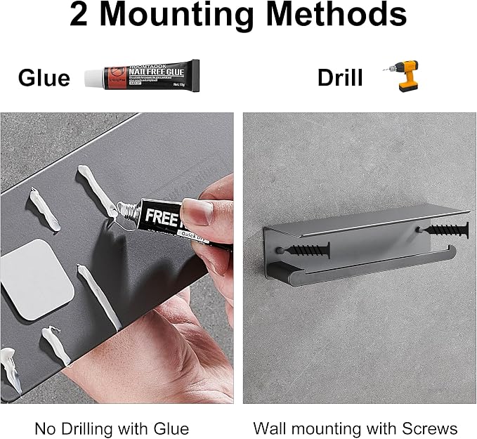 DUFU Paper Towel Holder with Shelf - Image 3