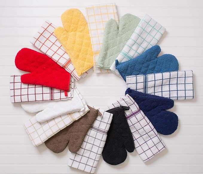 DII Basic Terry Collection 100% Cotton Quilted, Oven Mitt, Mineral Gray - Image 11