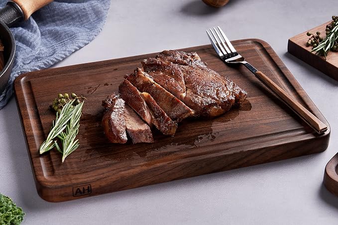 AZRHOM Small Walnut Wood Cutting Board - Image 2