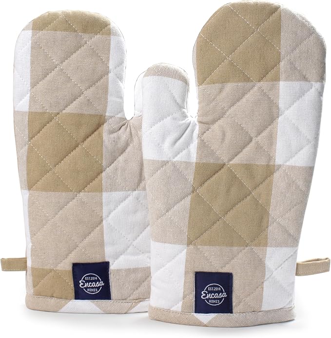 Encasa XO Long 12"x7" Oven Microwave Hand Gloves Mitts - Image 2