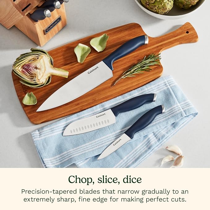 Cuisinart C77SSN-12P Color Pro Collection 12 Piece Knife Block Set - Image 4