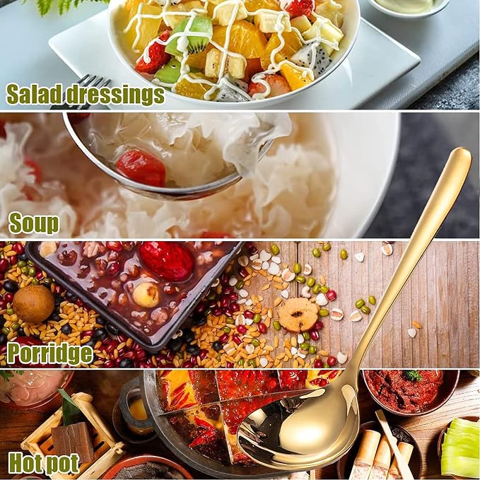 Comicfs 4 Pack Small Soup Ladles, Sauce ladles, SUS 304 Stainless Steel Small - Image 6