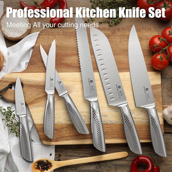 imarku® Knife Set, Japanese HC Stainless Steel 15 PCS Kitchen Knife Set - Image 8
