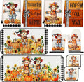 Fanfanwin 10 Pcs Thanksgiving Scarecrow Kitchen Decor Set Kitchen Towels Pot by Fanfanwin