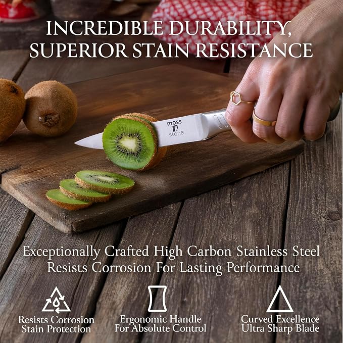 Moss & Stone Professional Kitchen Knife Chef Set, Premium Kitchen Knife Set - Image 9