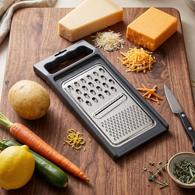 Cheese Grater with Handle, Stainless Steel, Cheese Shredder, Fruit and - Image 2
