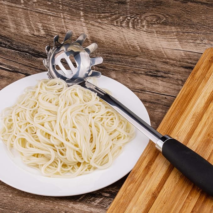 Stainless Steel Spaghetti Spoon, 12.6 Inch Pasta Server - Image 5