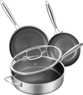 LOLYKITCH 6 QT Tri-Ply Stainless Steel Non Stick Sauté Pan by LolyKitch