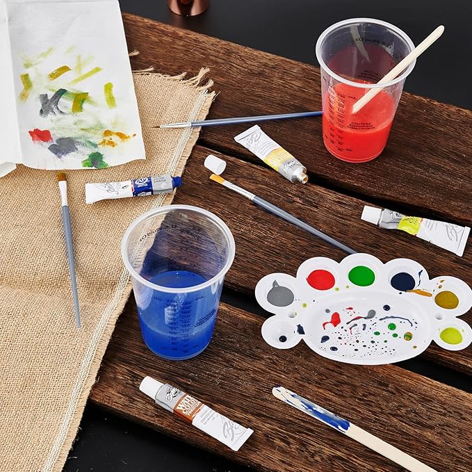 100 PACK Plastic Measuring Cups, 10 oz Disposable Mixing Cups - Image 3