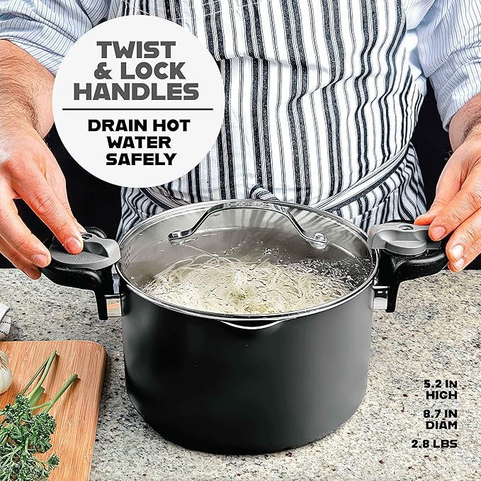 GOTHAM STEEL 5 Qt Nonstick Pasta Pot - Image 4