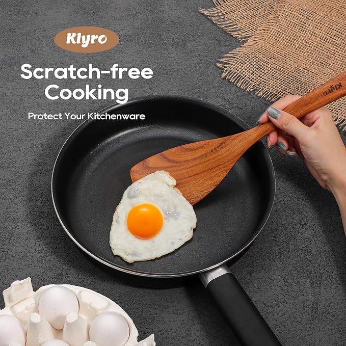 Teak Wooden Cooking Utensils Set, 10 Piece Premium Kitchen Cookware, - Image 4