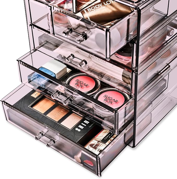 Sorbus Acrylic Makeup Organizer Set, 6-Drawer Vanity & Countertop Cosmetic - Image 7