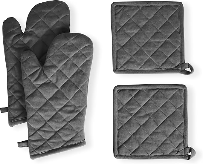 Native Fab Farmhouse Oven Mitts and Pot Holders Set of 4, Heat Resistant by NativeFab