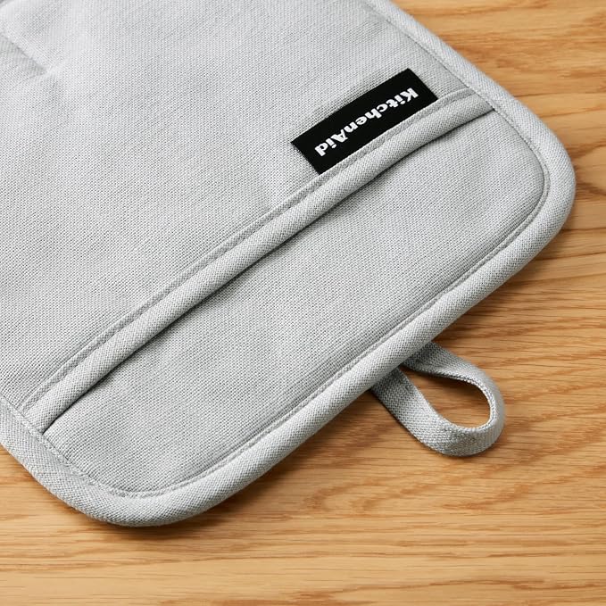 KITCHENAID Gourmet Series Gridlines Pot Holders 2-Pack Set, Heat Resistant up - Image 3