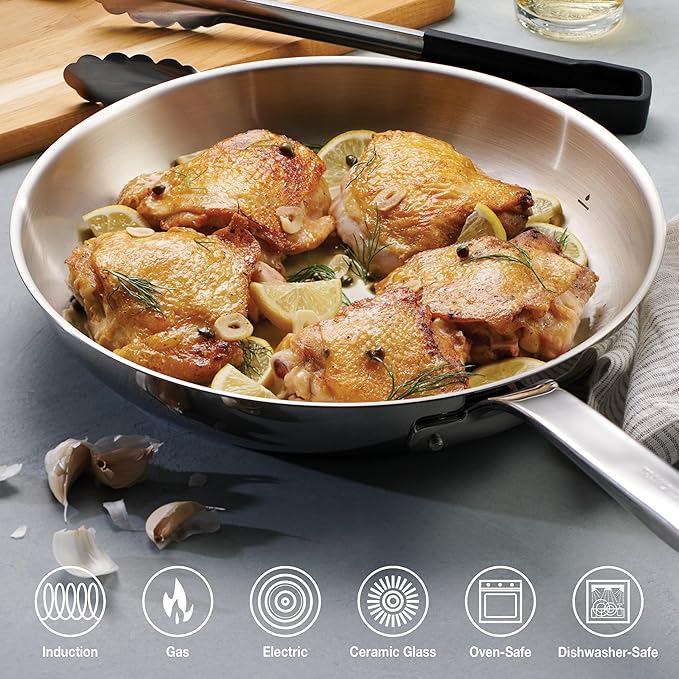 Tramontina Tempo Tri-Ply Base Stainless Steel 14-Piece Cookware Set - Image 4