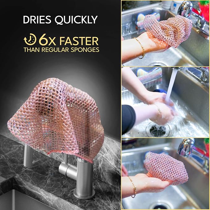 The Crown Choice Heavy Duty Non-Scratch Dish Scrubbers - Image 5