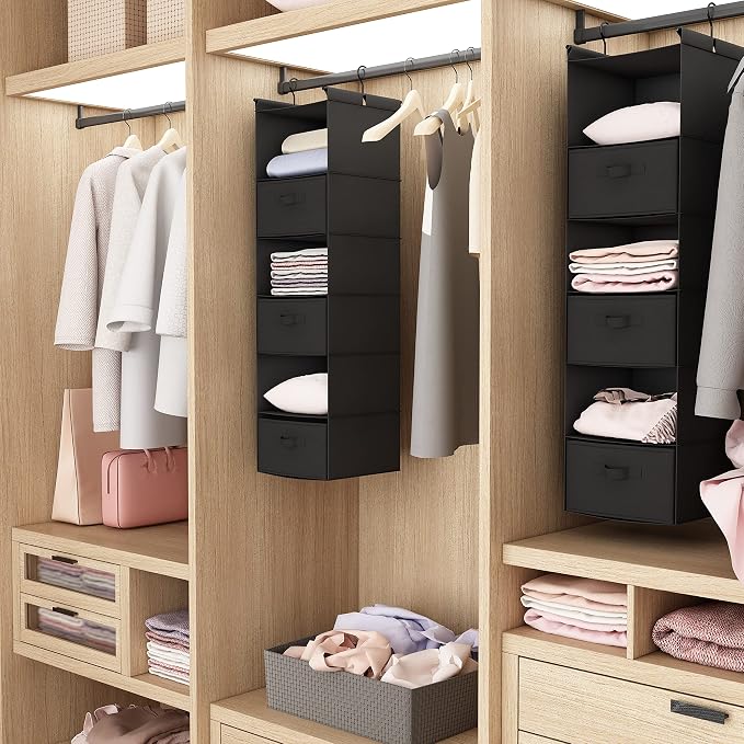 MAX Houser 6 Tier Shelf Hanging Closet Organizer, Closet Hanging Shelf - Image 7
