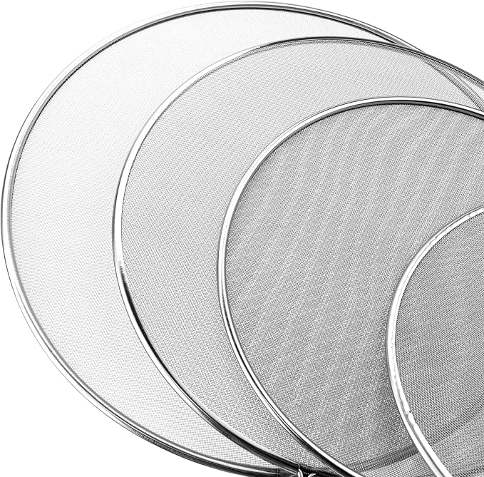 Oedema Set of 4 Splatter Screen Stainless Steel Grease Splatter Guard Fine Mesh - Image 4