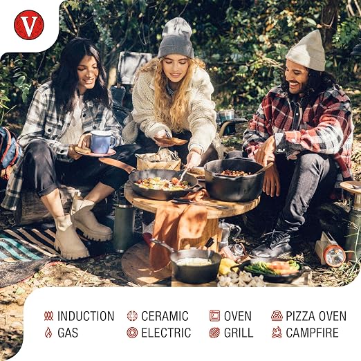 Victoria 8-Inch Cast Iron Skillet, Pre-Seasoned Cast-Iron Frying Pan - Image 3