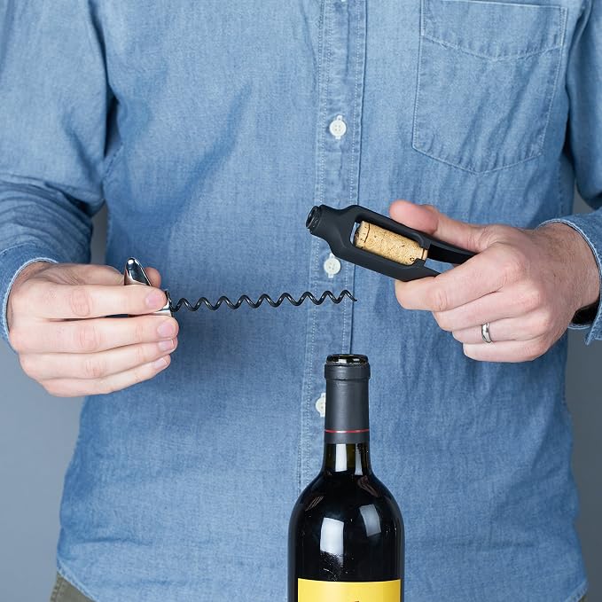 True Self Pulling Corkscrew Wine Opener, Durable Plastic - Image 10