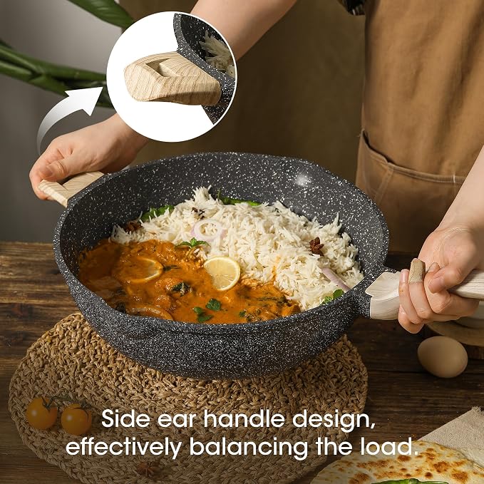 CAROTE 12.5 Inch Nonstick Deep Frying Pan - Image 5