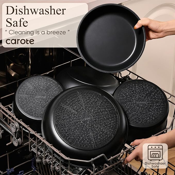 CAROTE 33pcs Pots and Pans Non Stick, Cookware Sets Detachable Handle, - Image 8