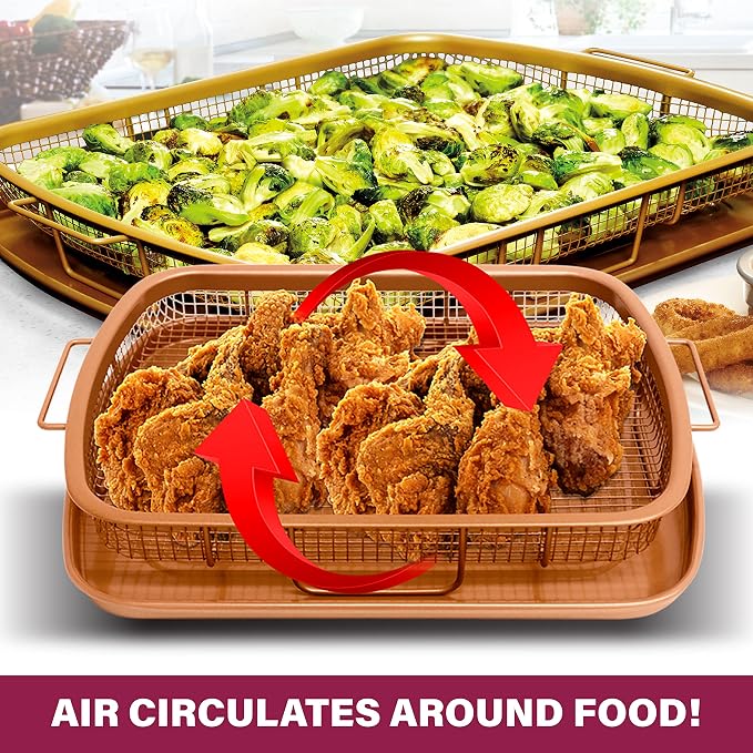 Gotham Steel Baking Sheet with Air Fry Rack, 16.5” x 12.5”, Use as Cooling Wire - Image 9