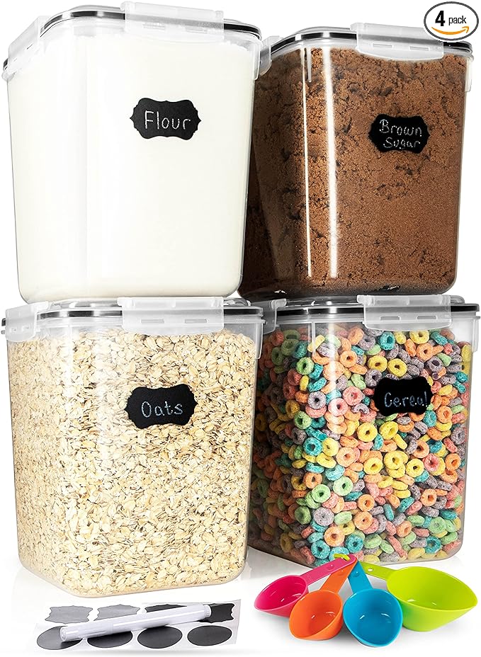 Storeganize Flour Sugar Storage Containers Great Rice Canisters Sets by Storeganize