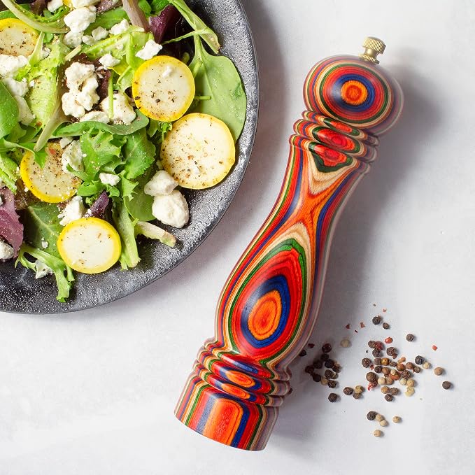Baltique Marrakesh Pepper Grinder – 8 Inch Colorful Wooden Pepper Mill - Image 2