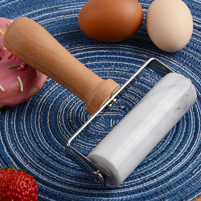 Tianman Small Marble Rolling Pin Pizza Roller, Marble Pastry Roller Non-Stick - Image 4
