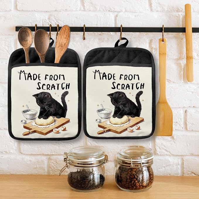Black Cat Baking Pot Holders - Image 3