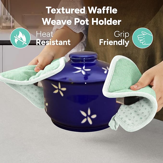 Casa Platino Heat Resistant Oven Mitts & Pot Holders, 4-Piece – Oven Mitt - Image 5