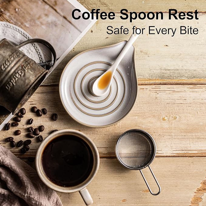 Ceramic Spoon Rest for Stove Top, Large Spoon Holder for Kitchen Counter - Image 6