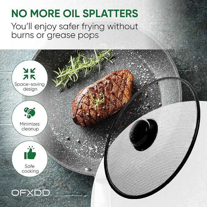 Oil Splatter Screen, Splatter Screen Cover, Pot Splatter Screen Guard, Pan - Image 2
