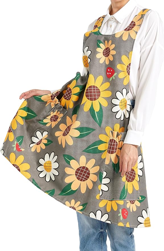 Cozy Adjustable Cross Back Aprons by APRONNER