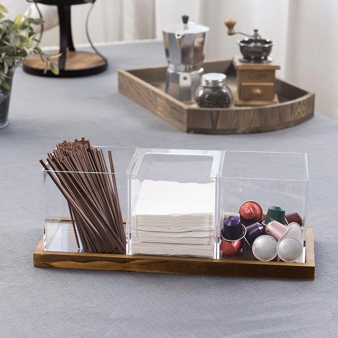 MyGift Modern Modular Coffee and Tea Station Organizer - Image 2