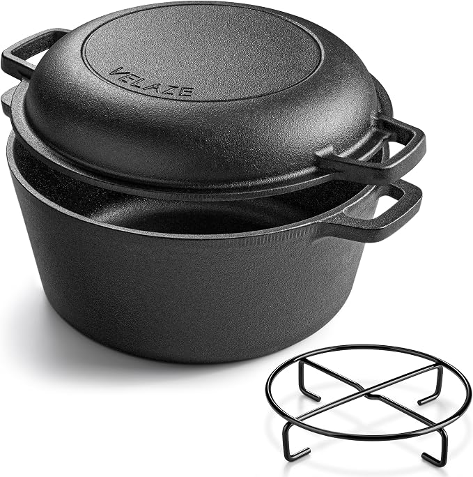 Velaze Cast Iron Dutch Oven Pot by Velaze