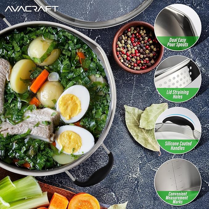 AVACRAFT Tri-Ply Stainless Steel Stockpot - Image 6