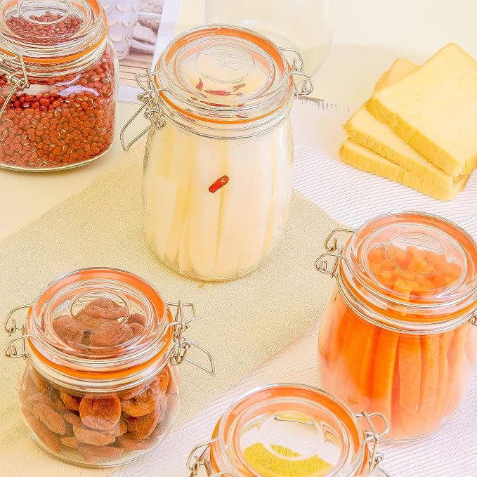 Hovico 25 oz Glass Jars With Airtight Lids And Leak Proof Rubber Gasket - Image 4
