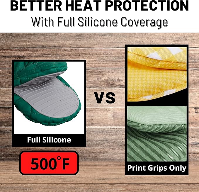 Oven Mitts Heat Resistant – Mini Oven Mitts, Silicone Gloves Heat Resistant - Image 4