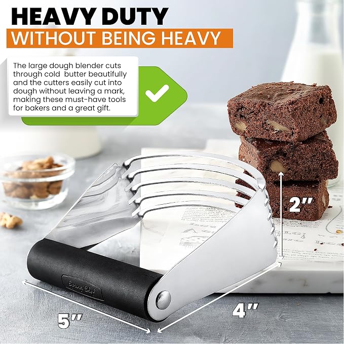 Spring Chef Large Dough Blender & Biscuit Cutter Set, Heavy Duty Stainless - Image 5