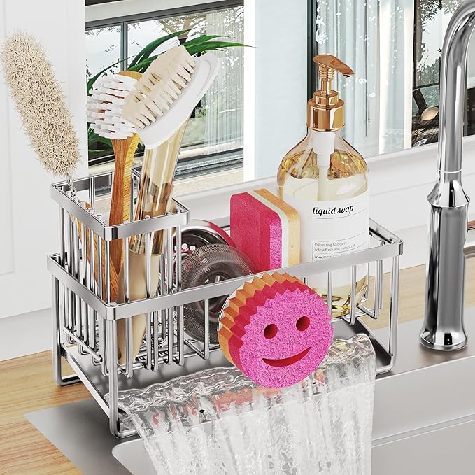 Sponge Holder for Kitchen Sink, Smiley Face Sink Caddy by Unknown