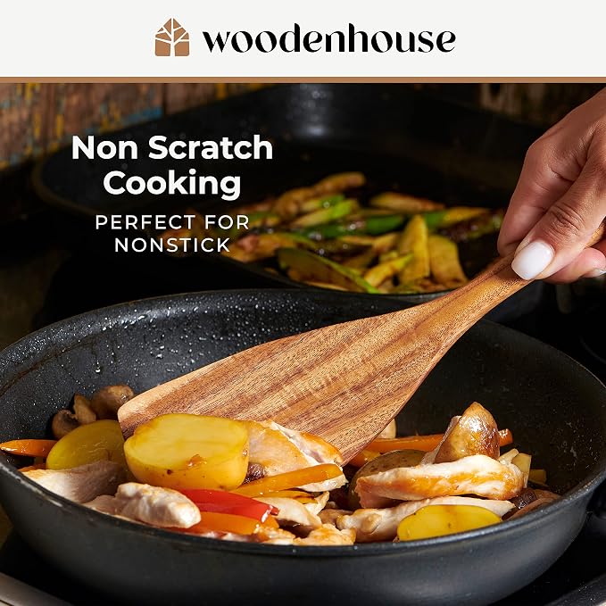 Wooden Spoons for Cooking – Wooden Kitchen Utensils Set - Image 3