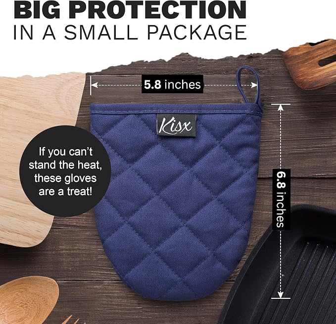 Oven Mitts Heat Resistant – Mini Oven Mitts, Silicone Gloves Heat Resistant - Image 2