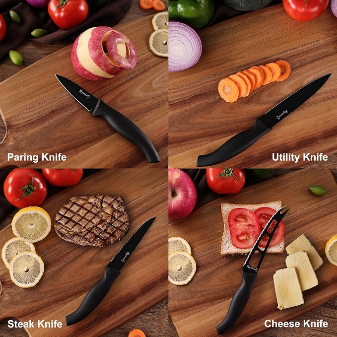 ROMANTICIST Knife Set, 10 Pieces Knife Block Set - Image 8