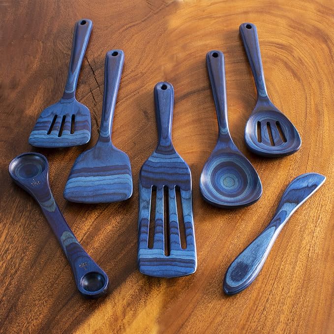 Totally Bamboo Baltique Malta Collection 7 Piece Cooking Utensil Set, Safe - Image 3